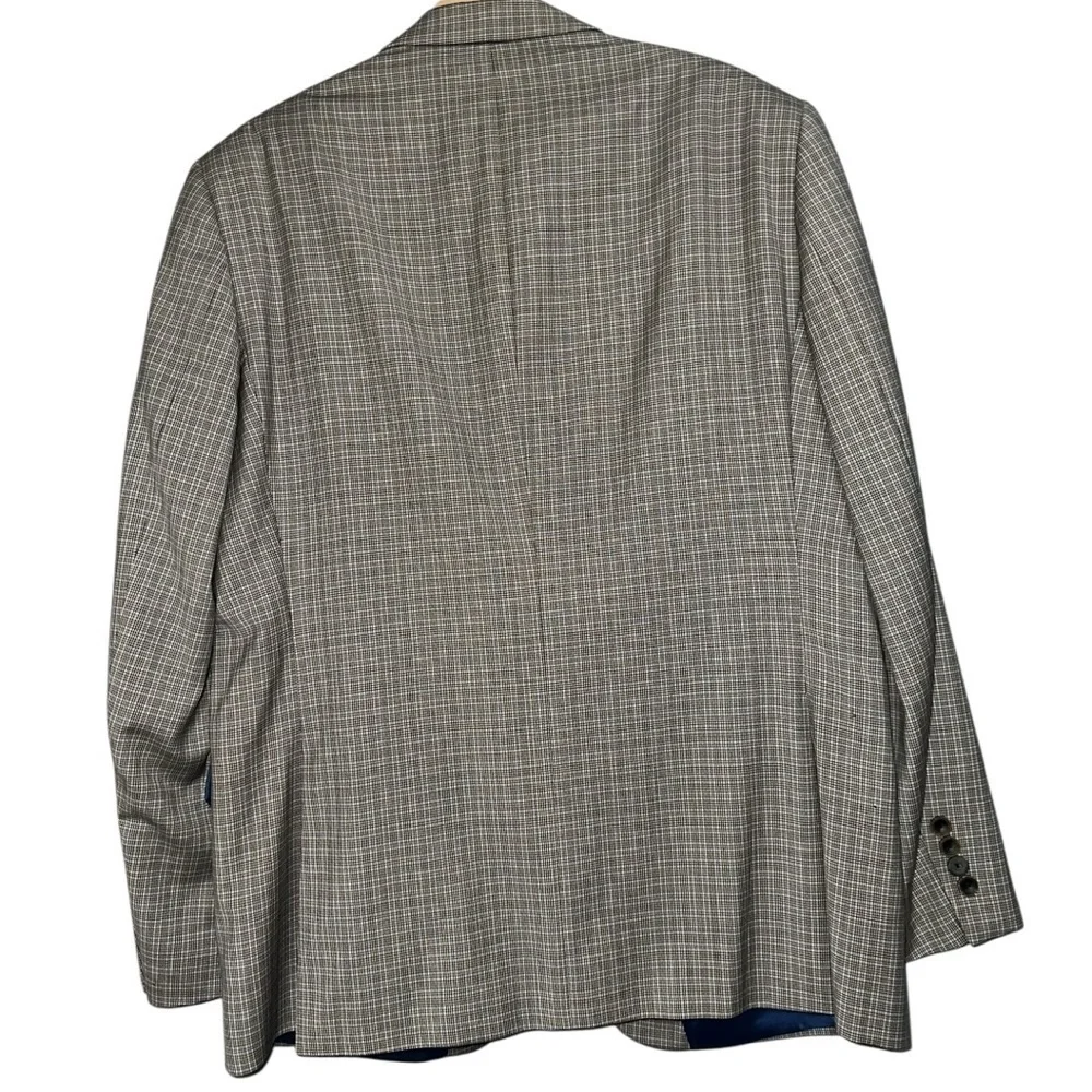 Ted Baker Men’s S Tan Mini Check Suit Jacket Blazer